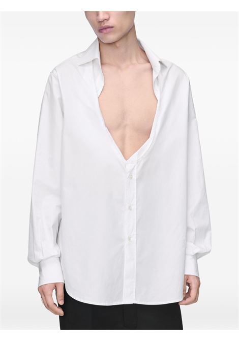 camicia con collo ripiegato uomo bianca MAISON MARGIELA | S67DT0026 S43001100